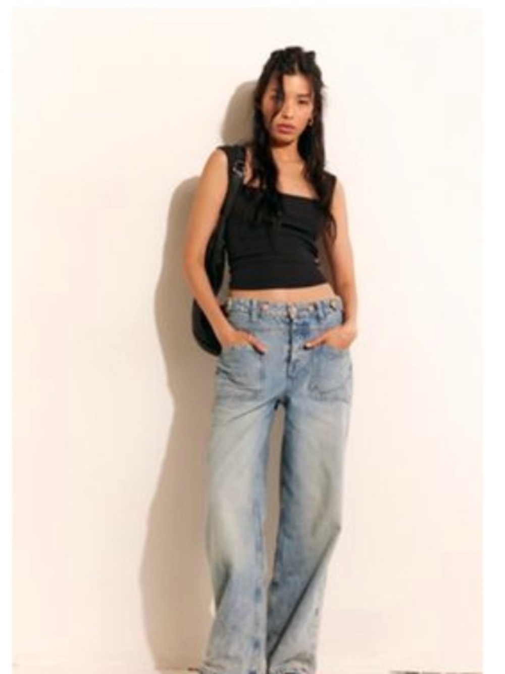Reef Light Blue Wide-Leg Jeans for Women